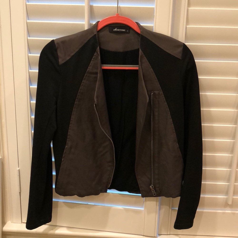 Olive green and black motto jacket!